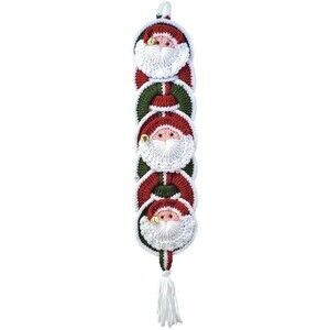 Christmas Santa Claus Wall Hanging Craft Kit Crochet 365 Yarn Knit Too No 97665N